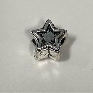 Silver Star Charm 4 Pandora bracelet necklace shooting star lucky stars heart